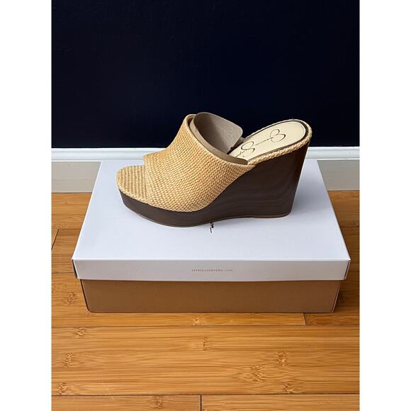 Jessica Simpson - Bermuda Raffia Natural Wedge Heel - 10M (US) - NEVER WORN - Picture 1 of 3